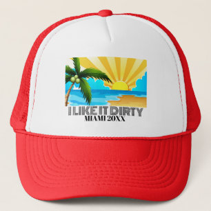 Sunset 20th 30th 40th 50 Birthday Crew Squad Truck Trucker Hat