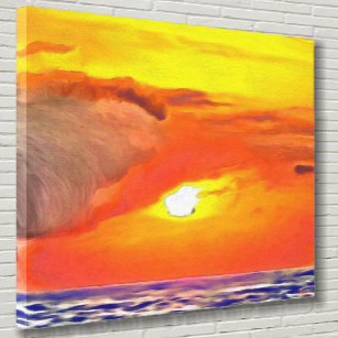 Sunset 2443 Art Canvas Print