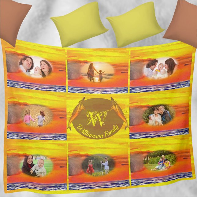 Sunset 2443 Family Photos Fleece Blanket (Creator Uploaded)
