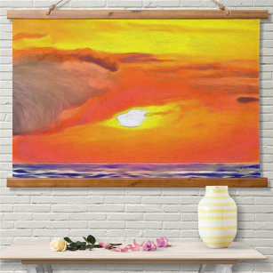 Sunset 2443 hanging tapestry