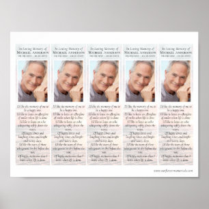 Sunset 2x7" DIY Funeral Bookmark Template Poster