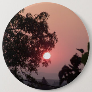 sunset 6 cm round badge