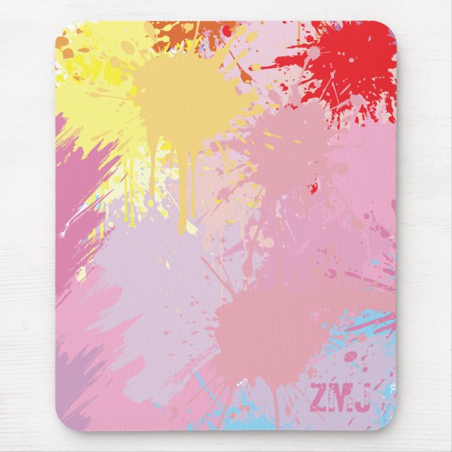 Sunset Abstract Art by ZMJ Mouse Mat (Front)