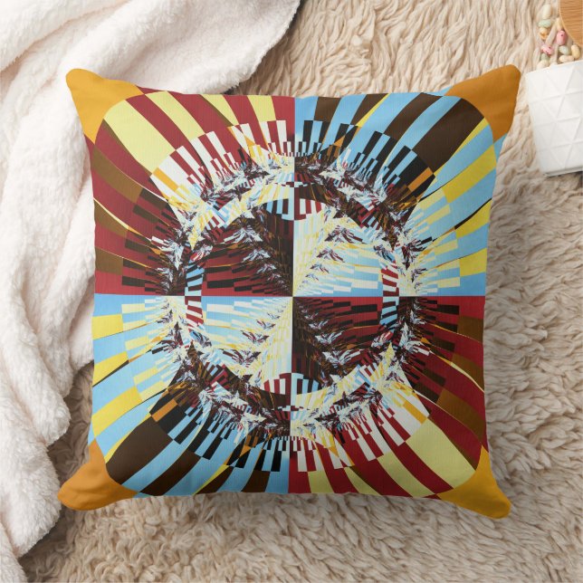 Sunset Abstract Art Cushion (Blanket)