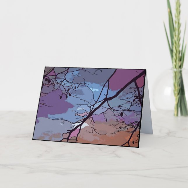 Sunset Abstract Birthday Card (Front)