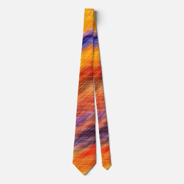 Sunset Abstract Colors Neck Tie (Front)