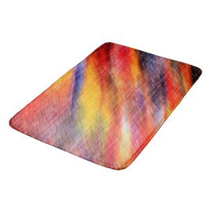 Sunset Abstract Colour Bath Mat Colourful