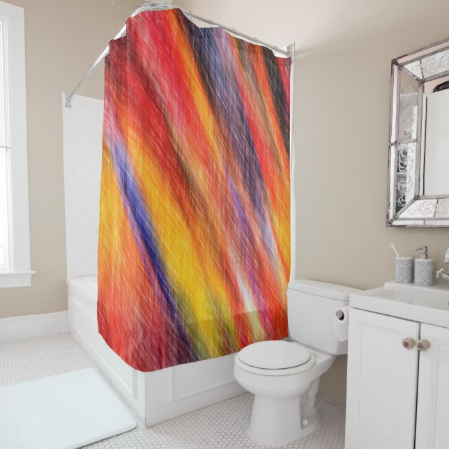 Sunset Abstract Colours 2 Shower Curtain (In Situ)