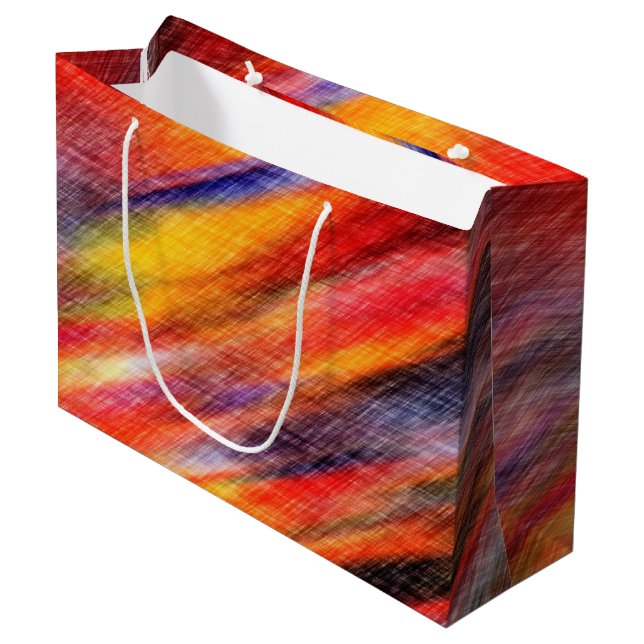 Sunset Abstract Colours 3 Large Gift Bag (Front Angled)