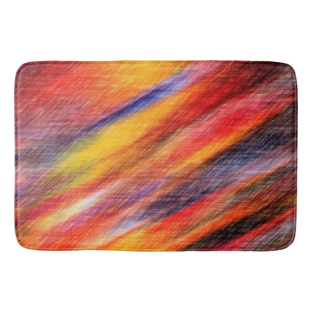 Sunset Abstract Colours Bath Mat (Front)