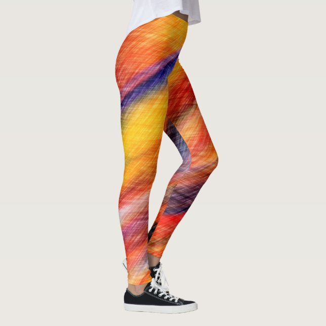 Sunset Abstract Colours Leggings (Right)
