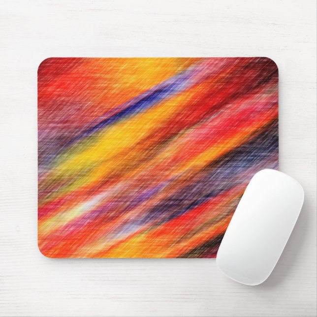 Sunset Abstract Colours Mouse Pad (With Mouse)