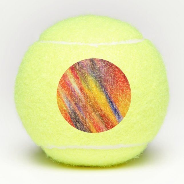 Sunset Abstract Colours Tennis Balls (Front)