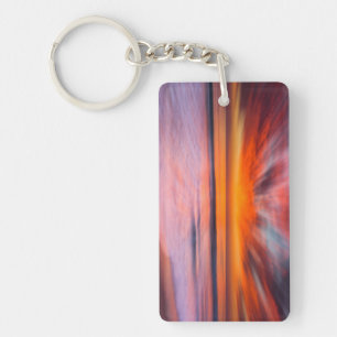 Sunset abstract from Tamarack Beach Key Ring