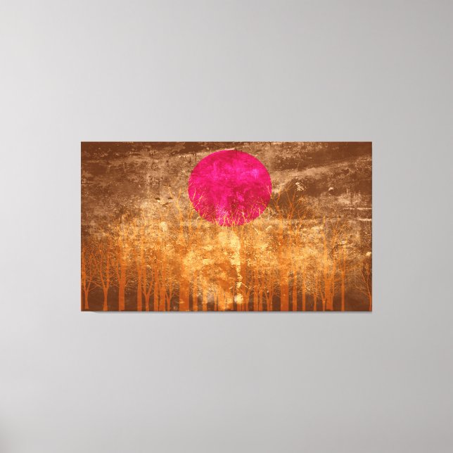 Sunset Abstract Painting 3 Canvas Print (Front)