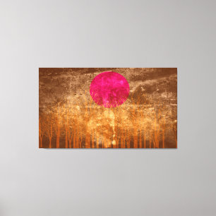 Sunset Abstract Painting 3 Canvas Print