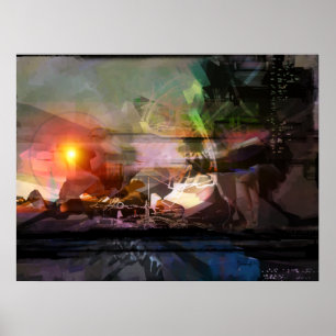 Sunset - abstract print