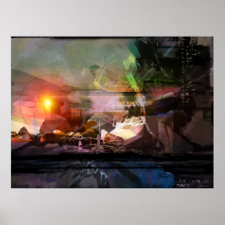 Sunset - abstract print
