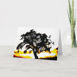 Sunset Abstracted Card