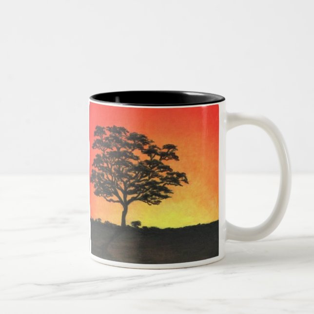 Sunset Acacia Two-Tone Coffee Mug (Right)