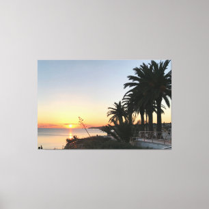 Sunset Across Armacao de Pera Bay Algarve Canvas Print