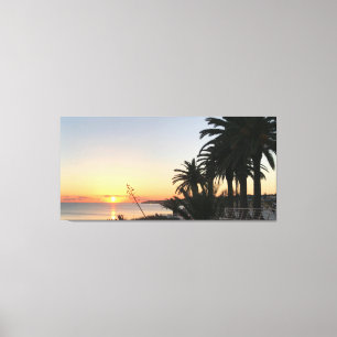 Sunset Across Armacao de Pera Bay Algarve Canvas Print