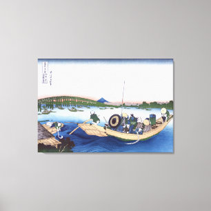Sunset across the Ryogoku bridge Canvas Print