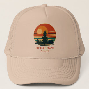 Sunset Adventure in the Forest Nature's Trucker Hat