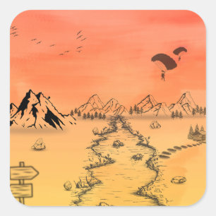Sunset Adventure Path Sticker