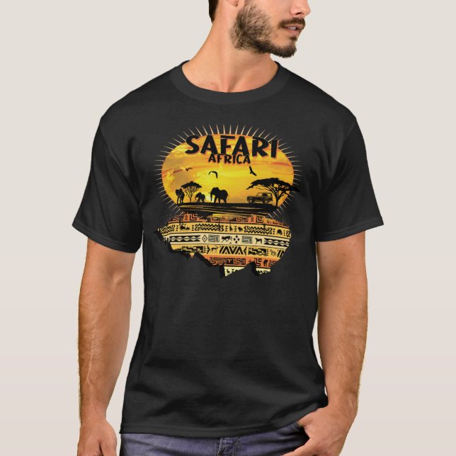 Sunset Africa Safari Adventure T-Shirt (Front)