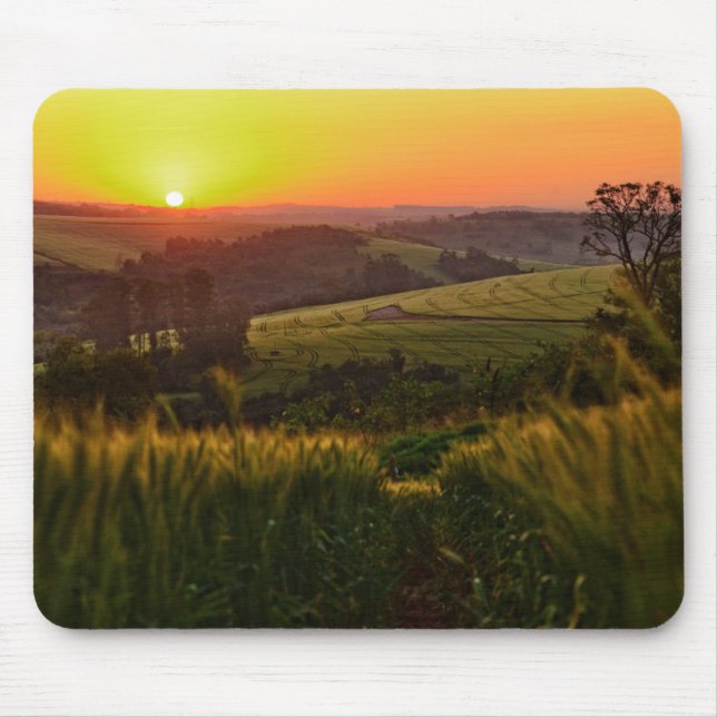 Sunset Agriculture Wheat Mouse Mat (Front)