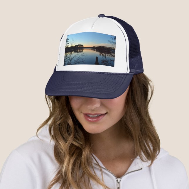 Sunset 'Almost Gone' by Shirley Taylor Trucker Hat (In Situ)