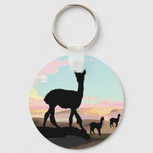 Sunset Alpacas Key Ring