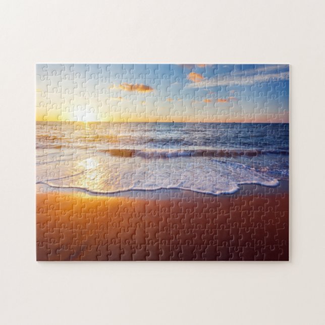 Sunset and beach jigsaw puzzle (Horizontal)