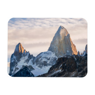 Sunset And Clouds Over Mt Fitzroy Magnet