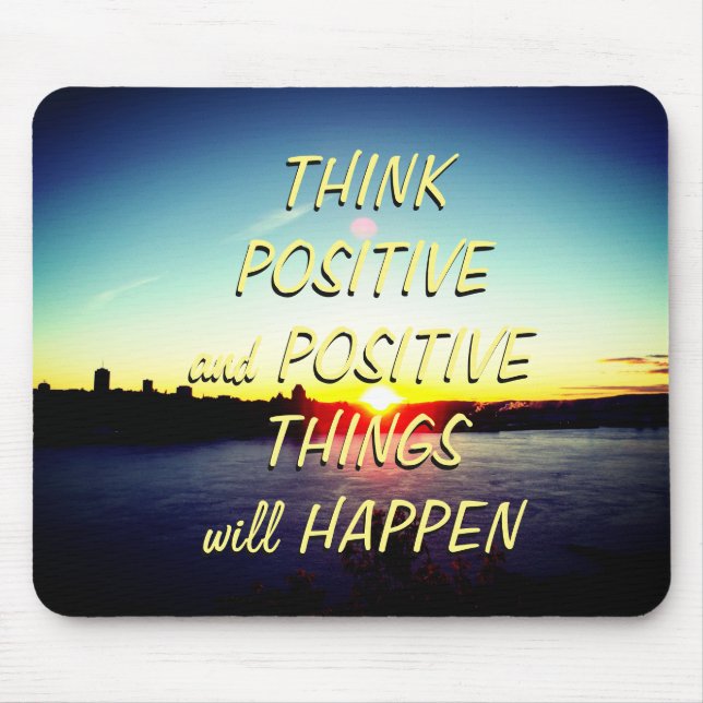 Sunset And Motivational Quote Mouse Mat (Front)