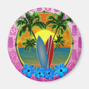 Sunset And Surfboards Magnet