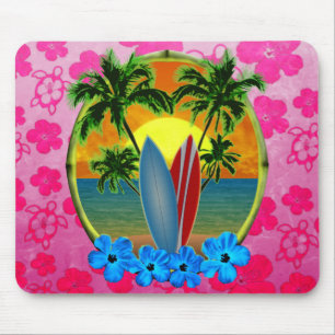 Sunset And Surfboards Mouse Mat