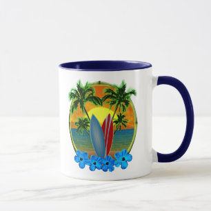 Sunset And Surfboards Mug