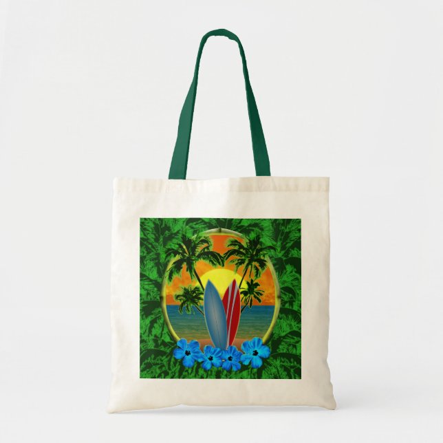 Sunset And Surfboards Tote Bag (Front)