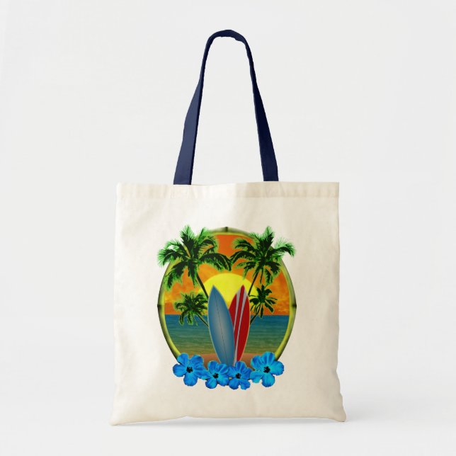 Sunset And Surfboards Tote Bag (Front)