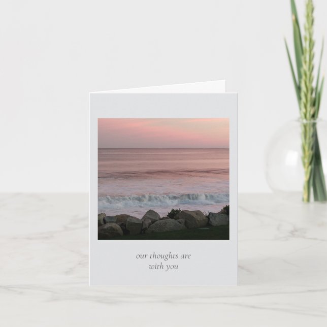 sunset and sympathy note card (Front)