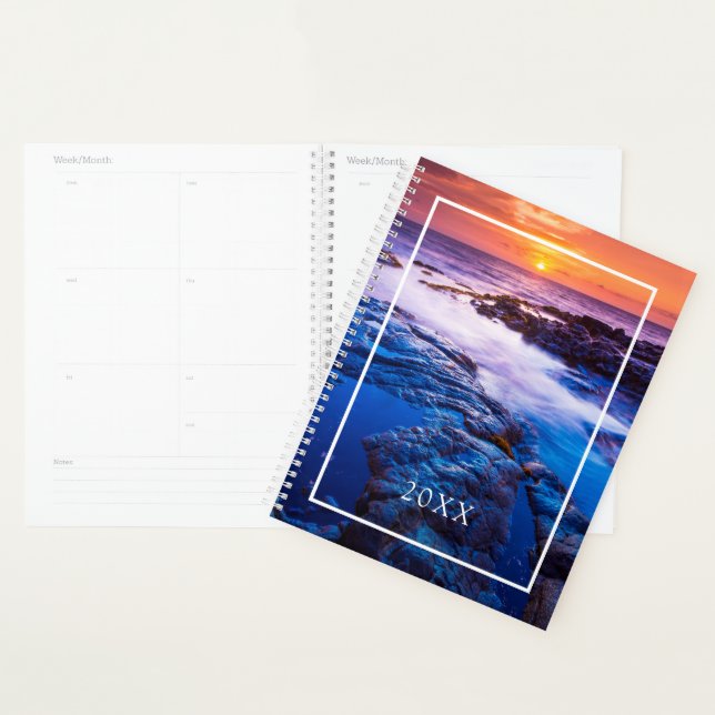 Sunset And Tide Pool In Hawaii Planner (Display)