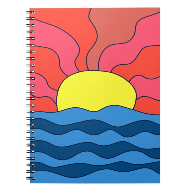 Sunset and Waves Notebook (Front)