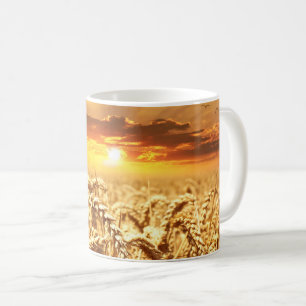 Sunset and Wheat Field Coffee Mug