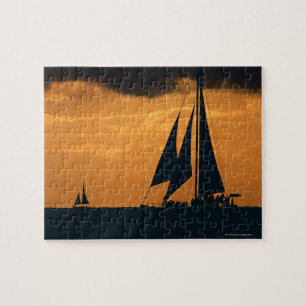 Sunset and Yacht 2 Jigsaw Puzzle