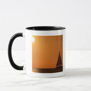 Sunset and Yacht Mug