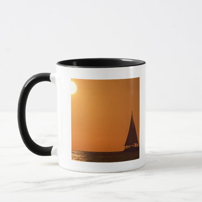 Sunset and Yacht Mug (Left)