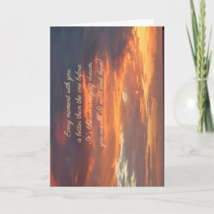 Sunset anniversary card