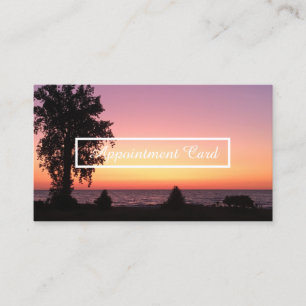 sunset appointment reminder card